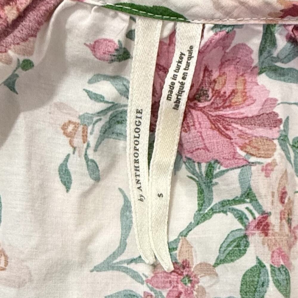 Anthropologie Somerset Floral Puff Sleeve Maxi Dress Small Smocked Cottagecore - Picture 9 of 11